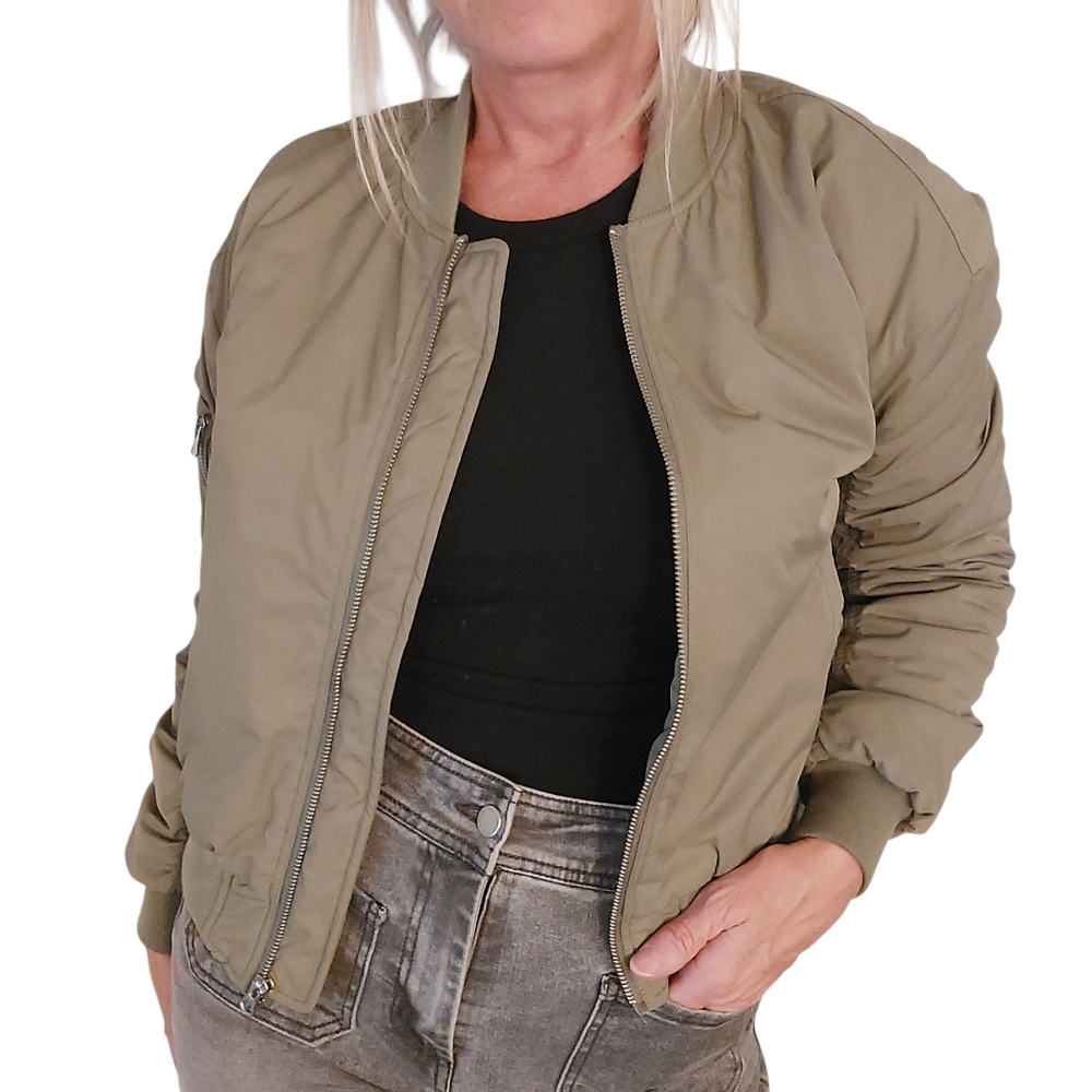Z Supply Green Suri Bomber Women's Jacket Size S - Picture 2 of 10